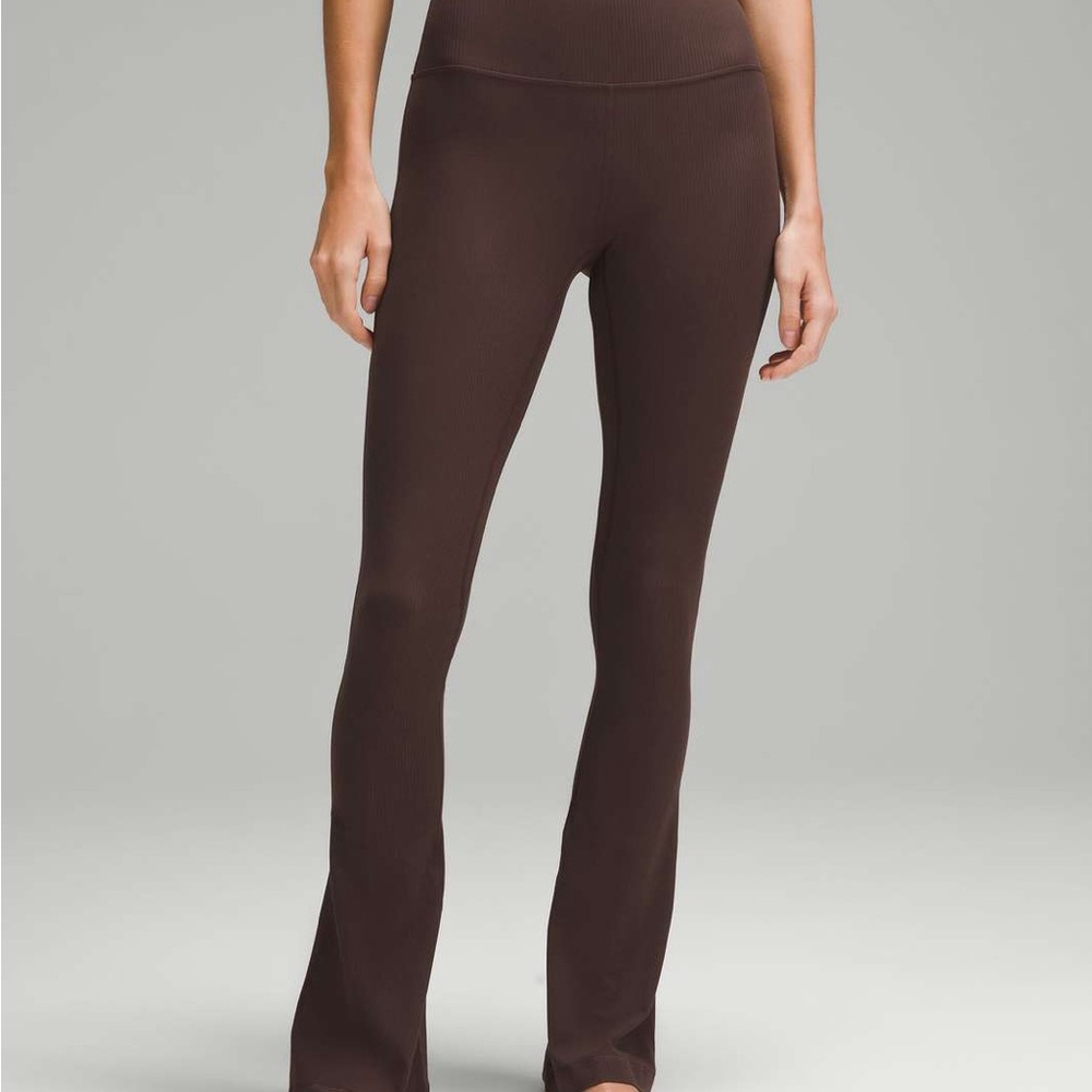 Lululemon Align Ribbed Mini Flare Leggings - Brown/Espresso